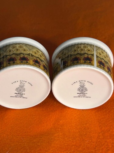 Royal Doulton Vintage Parquet Pattern Soufflé Dishes Set of 2, (1973-1978) - Picture 5 of 7