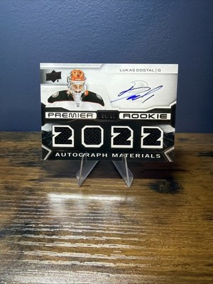 2022-23 Premier Auto Jersey Rookie Lukas Dostal RC #/99 No. PRA-LD ANAHEIM DUCKS