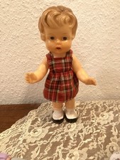 ELA Puppe - alte DDR ? Gummipuppe - Quietschpuppe mit Trägerkleidchen