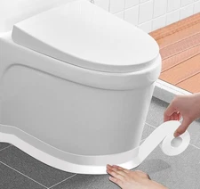 ABSOFINE Caulk Tape Waterproof Self Adhesive, White Toilet 