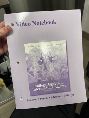 Video Notebook for College Algebra with Intermediate Algebra : A Blended Course