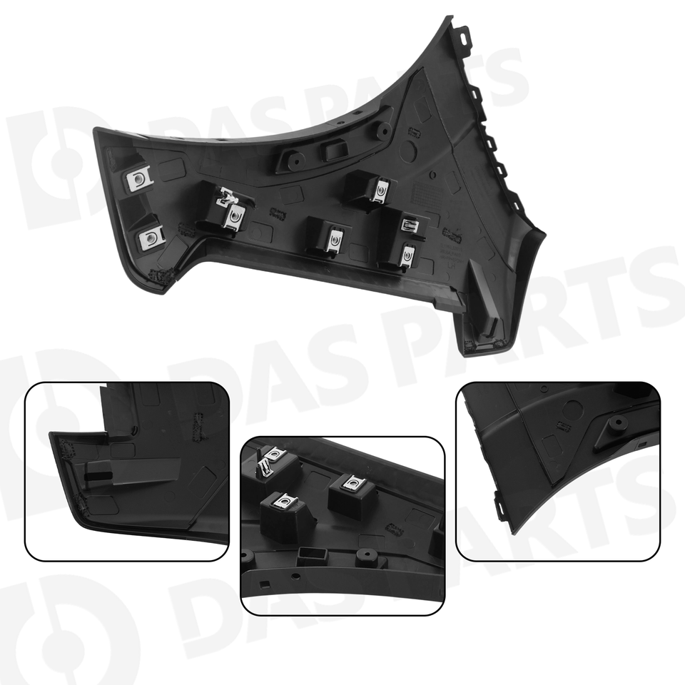 Left Front Bumper Extension For 2022-2024 Nissan Frontier – Driver Side LH, Black