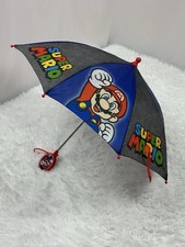 Super Mario Bros Kids Umbrella - Royal Blue