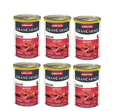 ANIMONDA GranCarno Nassfutter mit Schweinefleisch Pute Welpen junge Hunde 6x800g