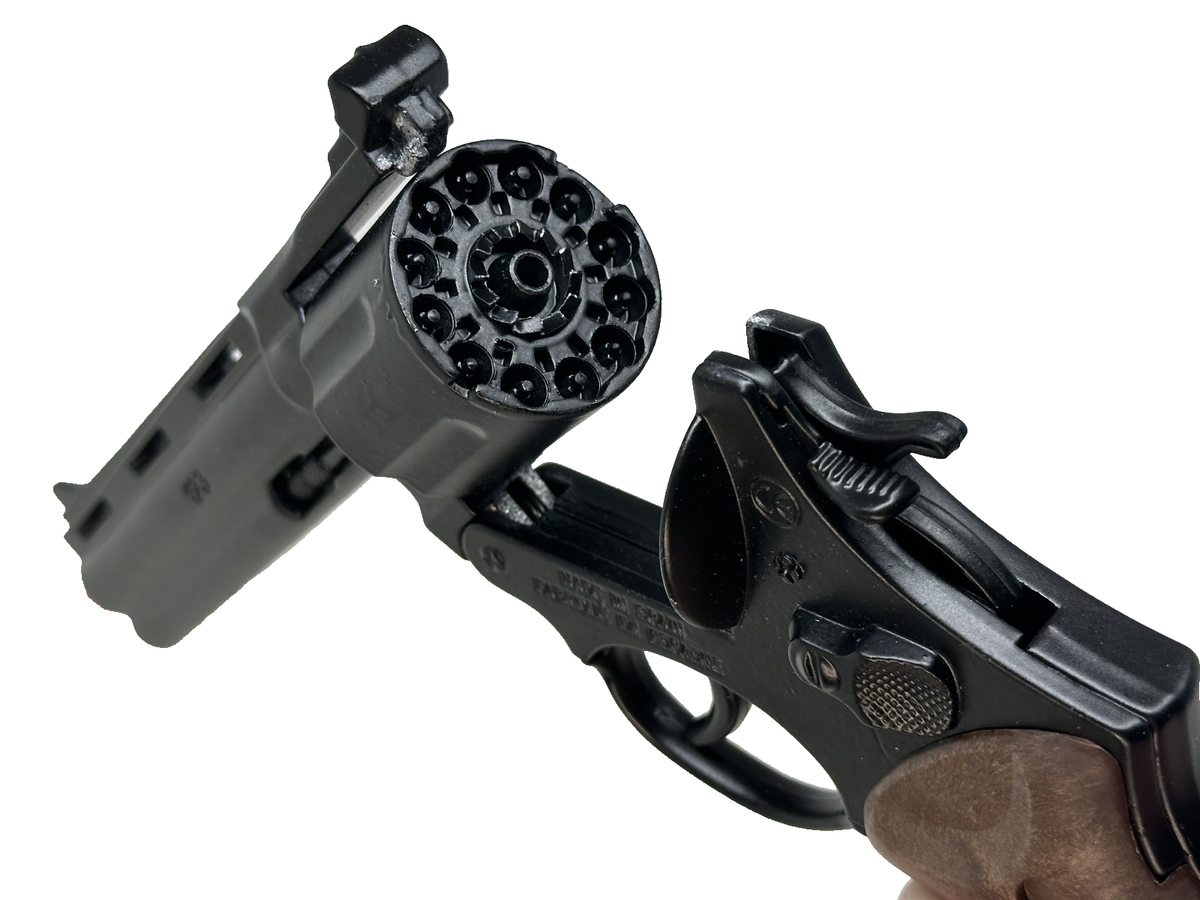 TOY Colt Python BLACK 357 MAGNUM Zombie Diecast Metal 12 Shot Ring