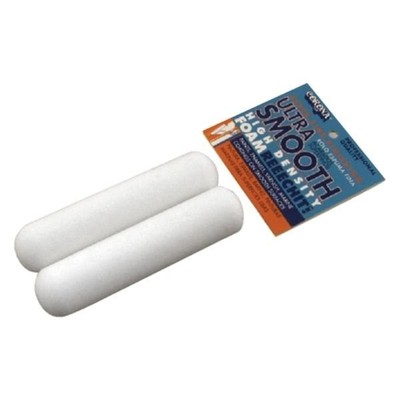 Corona Brush UltraSmooth 6'' x 3/8'' White Foam Paint Roller Cover 2 Pieces