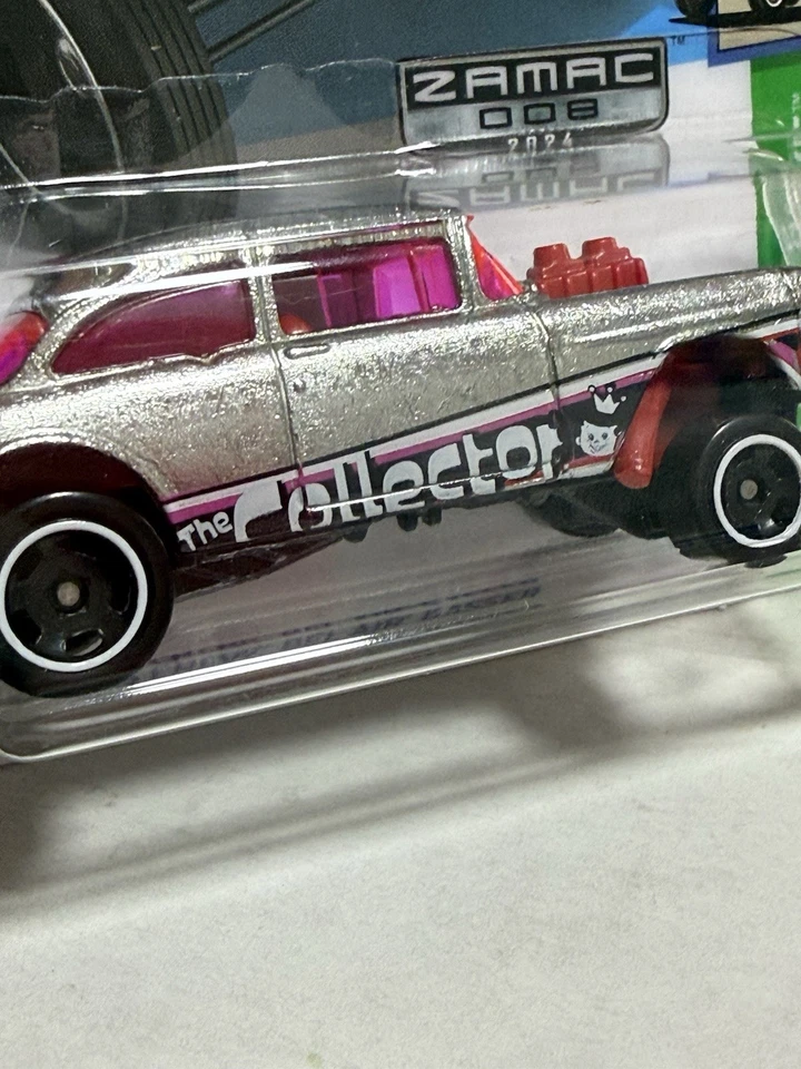 RARE Hot Wheels *TAMPO SLIDE ERROR* ‘55 Chevy Bel Air Gasser  ZAMAC Reverse Rake - Image 4 of 4