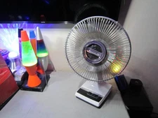 Vintage Panasonic by Galaxy 3 Speed Oscillating Desk Fan 12-1 k1-cr F-1209A