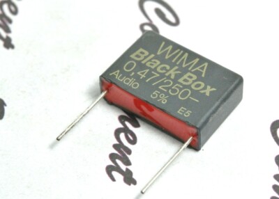 WIMA Black Box 0.047uF (47nF) 400V &ndash; Condensatore Radiale Originale 105&deg;C, Passo 15mm