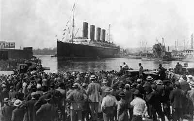  Haben Sie eine zu verkaufen? Verkaufe es selbst TITANIC SCHIFF GRAUSTUFEN HMS SCHIFFSTAG WANDBILD