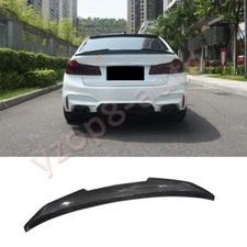 For BMW 5 Series 2018-2022 Carbon Fiber PSM-Style Rear Trunk Spoiler Wing Flap