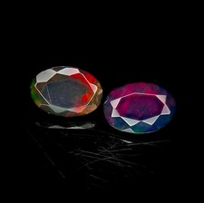 Amazing Quality Natural Faceted Small Black Opal Pairs For Jewellery Making