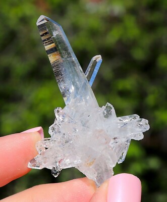 Quartz Clear Optical Needle Quartz Cluster From Santander Colombia 6.4 Cm's