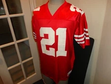 Vtg 90's Deion Sanders 21 Prime Time San Francisco 49ers NFL Screen Jersey L Usa