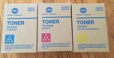 New Genuine Konica Minolta Toner 3 Pack TN310 C M Y Cyan Magenta Yellow