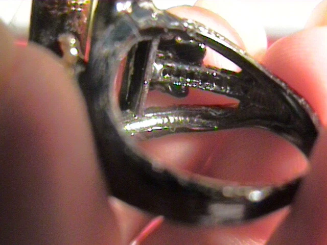 ANILLO TOPACIO LIMÓN OSCURO PLATA ESTERLINA 925 7,75 ÓPERA CÓCTEL CENA GRANDE ELEGANTE Foto 4 de 4