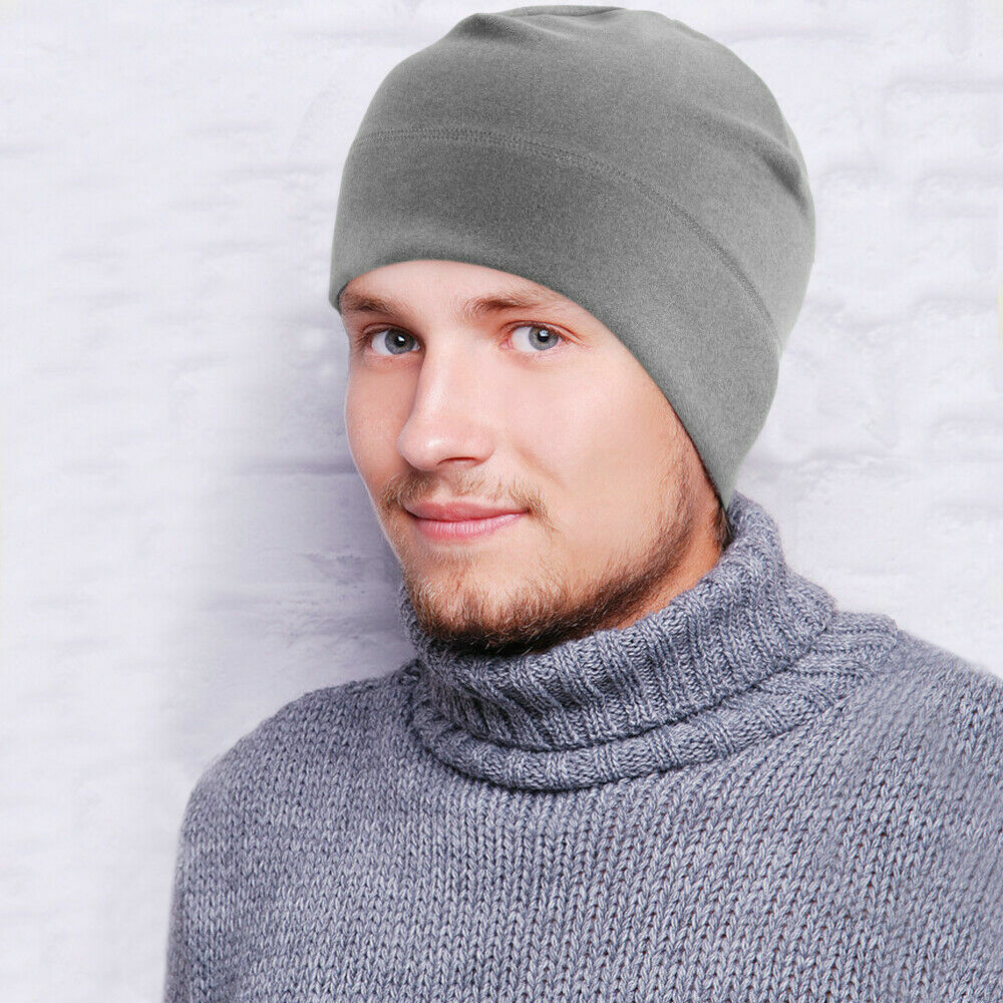 LLmoway Winter Hat Earflap Fleece Hats for Men Women Warm Skull Cap Ski Mask Beanie 2 in 1 Windproof Hood Hat Army Green at Men's Clothing store