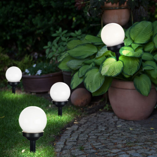 Kugellampe Solarleuchte Außenleuchte LED Erdspieß weiß Garten Wegelampe 10er Set - Bild 7 von 12