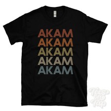AKAM REPEATED RETRO STYLE T-SHIRT mens & womens novelty cool name gift