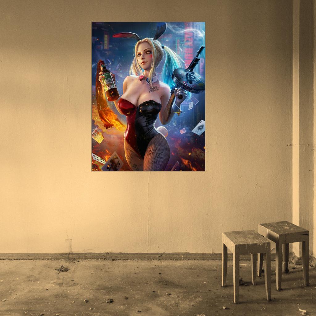 502891 Bunny Suit Paintings Hot Sexy Cute Photo 16x12 WALL PRINT POSTER