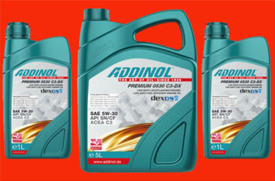7 liter canister (1L =  9.96) Addinol engine oil premium 0530 C3 DX 5W-30 API CF oil