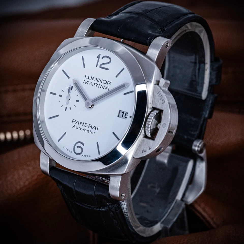Panerai Luminor Marina Quaranta PAM01271 PAM1271 PAM 1271 White Dial 40mm B&P - Image 4 of 4