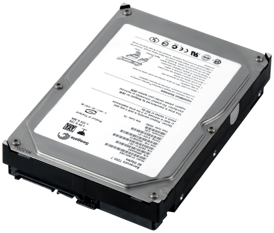 Hard Drive Seagate barracuda 7200.7 ST380013AS 80GB 7200U/Min 8MB SATA 3.5'' - Image 2 of 3