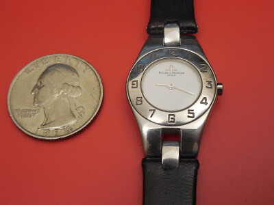 BAUME MERCIER SOLID STAINLESS STEEL 22MM MINI LINEA STRAP WATCH