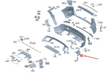 MERCEDES GLA H247 ENDROHRBLENDE HINTEN RECHTS ABDECKUNG A2478850706 ORIGINAL