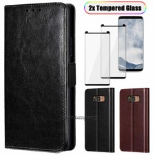 For Samsung Galaxy S8/S9 Plus Note9 8 Leather Flip Card Wallet Case Stand Cover