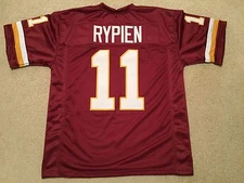 UNSIGNED CUSTOM Sewn Stitched Mark Rypien Burgundy Jersey - M, L, XL, 2XL, 3XL