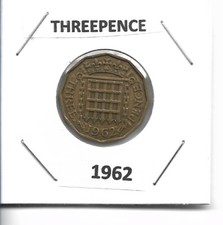 THREEPENCE  - BRASS -  ELIZABETH II -  1962