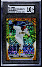 2023 Bowman Chrome Gold Shimmer Refractor /50 Yordany De Los Santos SGC 10 GEM