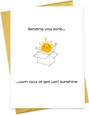 Cute Get Well Soon Cards for Him Her,Humor Encouragement Card for Men Women，Naug
