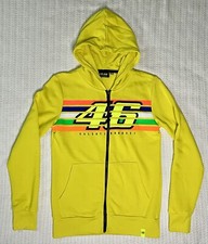 VR 46 Racing Apparel Stripes Official Valentino Rossi XS 17  X 24  Yellow Hoodie