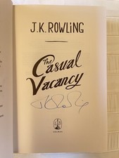 SIGNED The Casual Vacancy by J. K. Rowling (Harry Potter author) HCDJ J.K.