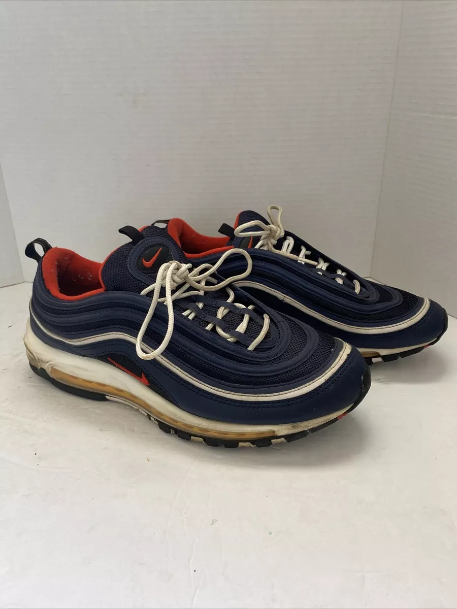 Nike Air Max 97 Midnight Navy Habanero Red 921826 403 Men s Size