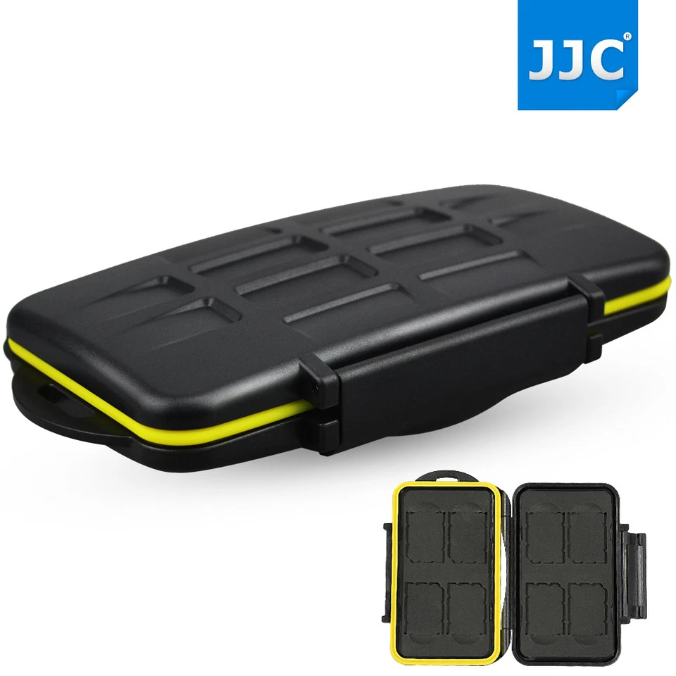 Estuche rígido para tarjetas de memoria de almacenamiento resistente al agua y antichoque JJC para 8 tarjetas SD/SDHC Foto 2 de 4