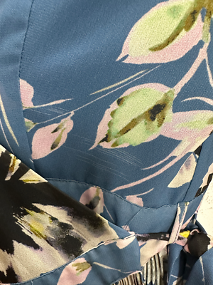 Witchery Pleated Floral Wrap Midi Dress Size 10 AU