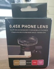 Professional HD Phone Camera Lens 0.45X 49UV Super Wide Angle Macro Lens