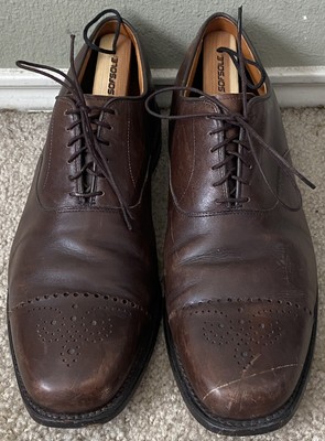 Allen Edmonds Dryden Cap Toe Brogue Oxford Dress Brown Shoes  display picture 3