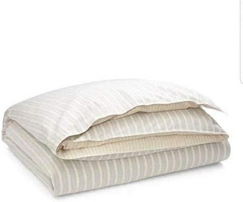 Ralph Lauren Graydon Melange Bold Stripe Duvet Cover FULL / QUEEN - Linen / Dune - Picture 2 of 5