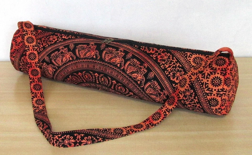 Bolso Mandala Elefante Marrón Indio con Correa para el Hombro Estera de Yoga Portador Bolsas de Yoga Foto 2 de 4