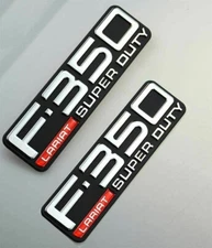 2pcs 99-04 F350 Lariat Super duty Side Fender RH & LH Emblems 3D Badge Decals