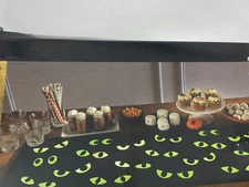 CYNTHIA ROWLEY HALLOWEEN TABLE RUNNER GLOW IN THE DARK EYES 14" X 48"