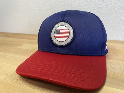 PGA Tour Pro Series Golf Hat Adult Adjustable Blue & Red Moisture Wicking