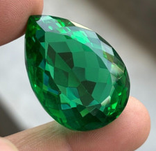 Certified 90 Cts Pear Cut Natural Green Emerald Colombian Loose Gemstone