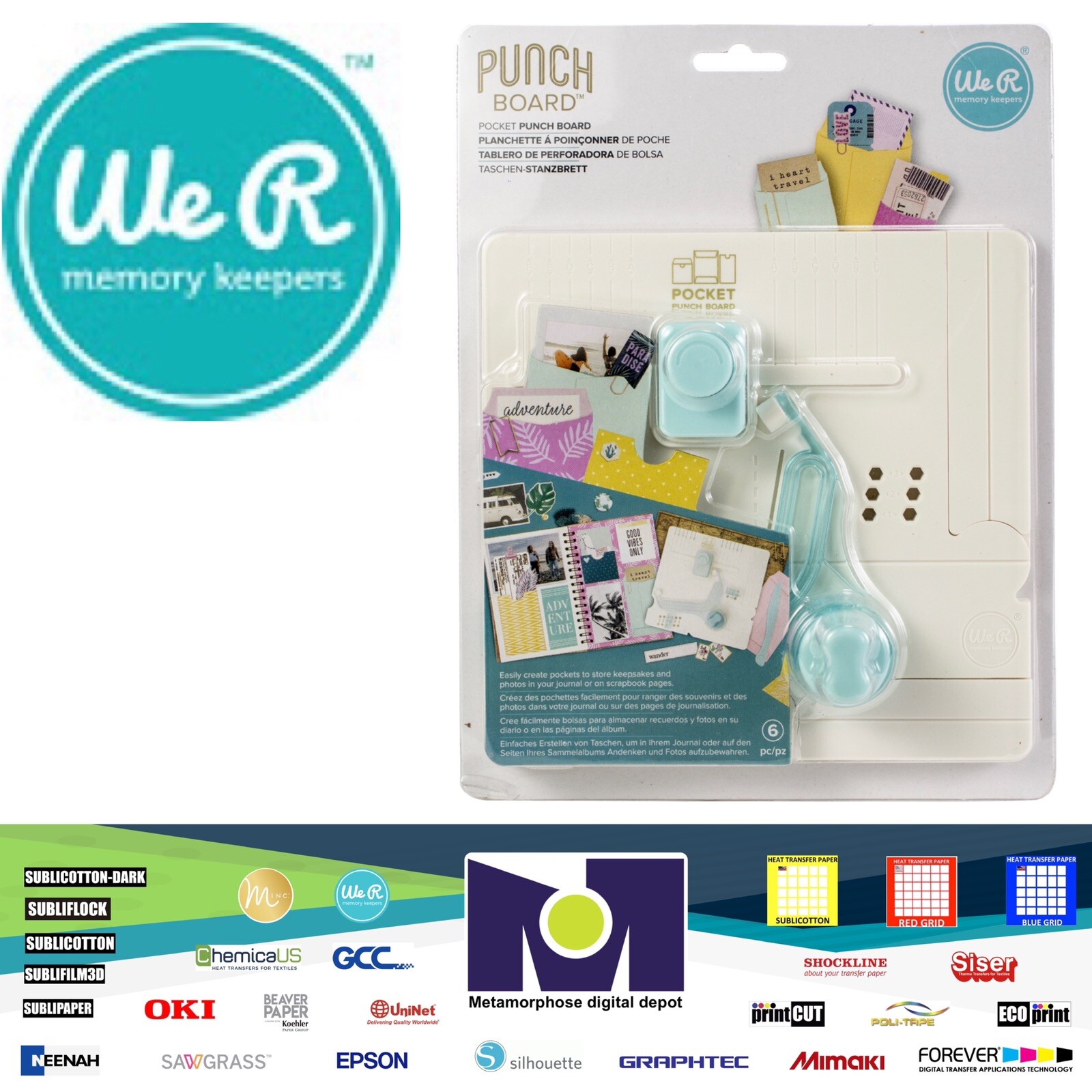 Punch Board Per Tascine Album - We R Memory Keepers, Crea Tasche Per Foto E Ricordi - Foto 5