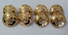 EIIR Crown Buttons Last Edition Queens Royal Crown Insignia Decorative Edging X8