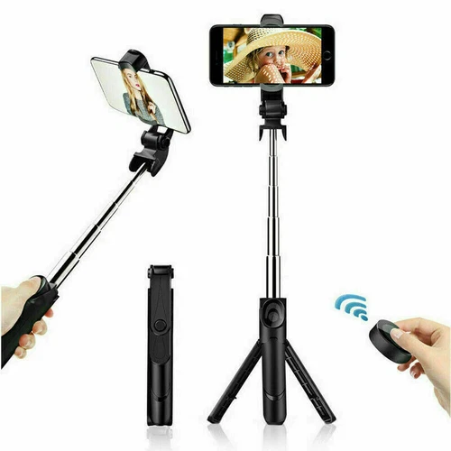 Telescopic Selfie Stick Bluetooth Tripod Monopod Phone Holder for Samsung iPhone - Picture 3 of 12